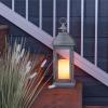 imageSterno Home GL43858 Hanging Farmhouse LED Light Flameless Candle Lantern 235 in GreyGray