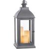 imageSterno Home GL43858 Hanging Farmhouse LED Light Flameless Candle Lantern 235 in GreyGray