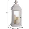 imageSterno Home GL43858 Hanging Farmhouse LED Light Flameless Candle Lantern 235 in GreyWhite