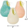 imageSullivans Vance Kitira Pear Candle Set of 3 Unscented 45 Inch CleanBurning Dripless RealWax Candles for Home and Hosting DcorBlue White Pink