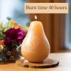imageSullivans Vance Kitira Pear Candle Set of 3 Unscented 45 Inch CleanBurning Dripless RealWax Candles for Home and Hosting DcorBrown