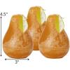 imageSullivans Vance Kitira Pear Candle Set of 3 Unscented 45 Inch CleanBurning Dripless RealWax Candles for Home and Hosting DcorBrown