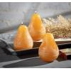 imageSullivans Vance Kitira Pear Candle Set of 3 Unscented 45 Inch CleanBurning Dripless RealWax Candles for Home and Hosting DcorBrown