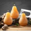 imageSullivans Vance Kitira Pear Candle Set of 3 Unscented 45 Inch CleanBurning Dripless RealWax Candles for Home and Hosting DcorBrown