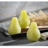 imageSullivans Vance Kitira Pear Candle Set of 3 Unscented 45 Inch CleanBurning Dripless RealWax Candles for Home and Hosting DcorGreen Grape