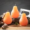 imageSullivans Vance Kitira Pear Candle Set of 3 Unscented 45 Inch CleanBurning Dripless RealWax Candles for Home and Hosting DcorOrange