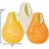 imageSullivans Vance Kitira Pear Candle Set of 3 Unscented 45 Inch CleanBurning Dripless RealWax Candles for Home and Hosting DcorOrange Yellow White