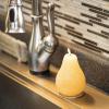 imageSullivans Vance Kitira Pear Candle Set of 3 Unscented 45 Inch CleanBurning Dripless RealWax Candles for Home and Hosting DcorOrange Yellow White