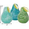 imageSullivans Vance Kitira Pear Candle Set of 3 Unscented 45 Inch CleanBurning Dripless RealWax Candles for Home and Hosting DcorSea Blue