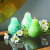 imageSullivans Vance Kitira Pear Candle Set of 3 Unscented 45 Inch CleanBurning Dripless RealWax Candles for Home and Hosting DcorSea Blue