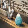 imageSullivans Vance Kitira Pear Candle Set of 3 Unscented 45 Inch CleanBurning Dripless RealWax Candles for Home and Hosting DcorSea Blue