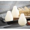 imageSullivans Vance Kitira Pear Candle Set of 3 Unscented 45 Inch CleanBurning Dripless RealWax Candles for Home and Hosting DcorWhite