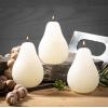 imageSullivans Vance Kitira Pear Candle Set of 3 Unscented 45 Inch CleanBurning Dripless RealWax Candles for Home and Hosting DcorWhite