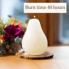 imageSullivans Vance Kitira Pear Candle Set of 3 Unscented 45 Inch CleanBurning Dripless RealWax Candles for Home and Hosting DcorWhite