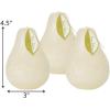 imageSullivans Vance Kitira Pear Candle Set of 3 Unscented 45 Inch CleanBurning Dripless RealWax Candles for Home and Hosting DcorWhite