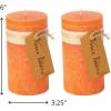 imageSullivans Vance Kitira Pillar Candle Set of 2 6Inch Sea Blue Candle Sets CleanBurning EnvironmentalFriendly Unscented HandPoured Wax Candles Home Dcor CT246SEAKITOrange