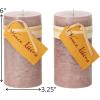 imageSullivans Vance Kitira Pillar Candle Set of 2 6Inch Sea Blue Candle Sets CleanBurning EnvironmentalFriendly Unscented HandPoured Wax Candles Home Dcor CT246SEAKITMauve