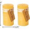 imageSullivans Vance Kitira Pillar Candle Set of 2 6Inch Sea Blue Candle Sets CleanBurning EnvironmentalFriendly Unscented HandPoured Wax Candles Home Dcor CT246SEAKITYellow