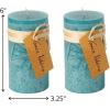 imageSullivans Vance Kitira Pillar Candle Set of 2 6Inch Sea Blue Candle Sets CleanBurning EnvironmentalFriendly Unscented HandPoured Wax Candles Home Dcor CT246SEAKITBlue