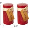 imageSullivans Vance Kitira Pillar Candle Set of 2 6Inch Sea Blue Candle Sets CleanBurning EnvironmentalFriendly Unscented HandPoured Wax Candles Home Dcor CT246SEAKITRed
