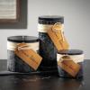 imageSullivans Vance Kitira Set of 3 Pillar Candles Blue Candle Set CleanBurning EnvironmentalFriendly Scentless RealWax Candles Home DcorBlack