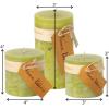 imageSullivans Vance Kitira Set of 3 Pillar Candles CleanBurning EnvironmentalFriendly Scentless RealWax Candles Home Dcor Hosting Dcor