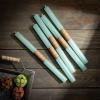 imageSullivans Vance Kitira Timber Taper Set of 12 Candles CleanBurning EnvironmentalFriendly Scentless RealWax Candles Home Dcor Hosting DcorLight Blue