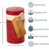 imageTimber Collection Pillar Candle  Cranberry 4quot by 8quotRed