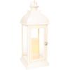 imageSterno Home GL43858 Hanging Farmhouse LED Light Flameless Candle Lantern 235 in GreyWhite