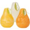 imageSullivans Vance Kitira Pear Candle Set of 3 Unscented 45 Inch CleanBurning Dripless RealWax Candles for Home and Hosting DcorOrange Yellow White
