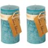 imageSullivans Vance Kitira Pillar Candle Set of 2 6Inch Sea Blue Candle Sets CleanBurning EnvironmentalFriendly Unscented HandPoured Wax Candles Home Dcor CT246SEAKITBlue