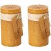 imageSullivans Vance Kitira Pillar Candle Set of 2 6Inch Sea Blue Candle Sets CleanBurning EnvironmentalFriendly Unscented HandPoured Wax Candles Home Dcor CT246SEAKITBrown