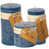 imageSullivans Vance Kitira Set of 3 Pillar Candles Blue Candle Set CleanBurning EnvironmentalFriendly Scentless RealWax Candles Home DcorBlue