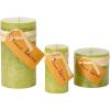 imageSullivans Vance Kitira Set of 3 Pillar Candles Blue Candle Set CleanBurning EnvironmentalFriendly Scentless RealWax Candles Home DcorGreen Grape