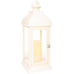 imageSterno Home GL43858 Hanging Farmhouse LED Light Flameless Candle Lantern 235 in GreyWhite