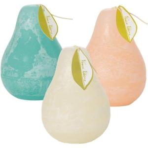 imageSullivans Vance Kitira Pear Candle Set of 3 Unscented 45 Inch CleanBurning Dripless RealWax Candles for Home and Hosting DcorBlue White Pink