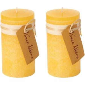 imageSullivans Vance Kitira Pillar Candle Set of 2 6Inch Sea Blue Candle Sets CleanBurning EnvironmentalFriendly Unscented HandPoured Wax Candles Home Dcor CT246SEAKITYellow