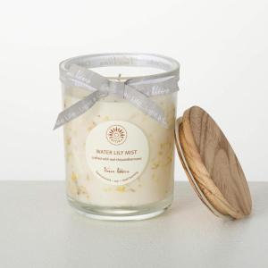 imageSullivans Vance Kitra Water Lily Mist Hand Poured Soy Wax Candle Clean Burning 60 Hour Crafted with Real Chrysantimum Large Scented Candle in Jar Great for Gifting
