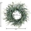 imageSullivans Blue Boxwood Decorative Artificial Wreath Wreaths for Front Door Front Porch Dcor Fake Plants Door Decorations 24 x 7 GreenTraditional