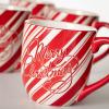 imageSullivans Ceramic Candy Cane Merry Christmas Mug Set of 4 Holiday Hot Chocolate Coffee Latte Tea Cups Perfect for Holiday Gifts