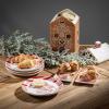 imageSullivans Ceramic Christmas Merry Christmas Snack Plates Set of 4 Appetizer Dessert Salad and Pasta Holiday Dinnerware Dishes