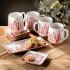 imageSullivans Ceramic Christmas tis The Season Snack Plates Set of 4 Appetizer Dessert Salad and Pasta Holiday Dinnerware Dishes