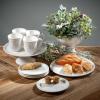 imageSullivans White Ceramic Christmas Silver Snowflake Mug Set of 4 Holiday Hot Chocolate Coffee Latte Tea Cups Perfect for Holiday Gifts
