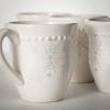 imageSullivans White Ceramic Christmas Silver Snowflake Mug Set of 4 Holiday Hot Chocolate Coffee Latte Tea Cups Perfect for Holiday Gifts