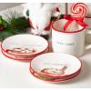 imageSullivans White Ceramic with Red Trim Holiday Mug Set of 4 Christmas Hot Chocolate Cups with Seasonal Words for Hot Cocoa Dishwasher Safe Gift Box Included