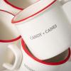 imageSullivans White Ceramic with Red Trim Holiday Mug Set of 4 Christmas Hot Chocolate Cups with Seasonal Words for Hot Cocoa Dishwasher Safe Gift Box Included