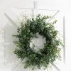 imageSullivans Wreath Door Hanger Wreath Hangers for Front Door 14quot Black Metal Over The Door Hook for Christmas Wreaths Holder Seasonal Dcor DOT113White