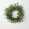 imageSullivans Blue Boxwood Decorative Artificial Wreath Wreaths for Front Door Front Porch Dcor Fake Plants Door Decorations 24 x 7 GreenMixed Foliage