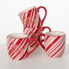 imageSullivans Ceramic Candy Cane Merry Christmas Mug Set of 4 Holiday Hot Chocolate Coffee Latte Tea Cups Perfect for Holiday Gifts
