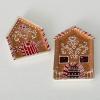 imageSullivans Ceramic Christmas Gingerbread House Serving Tray Set of 2 Holiday Charcuterie Cheese Bread Casserole Vegetable Dip Serving Dish